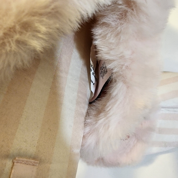 VICTORIA'S SECRET Pink stripes Satin Slippers Size L - Picture 11 of 11